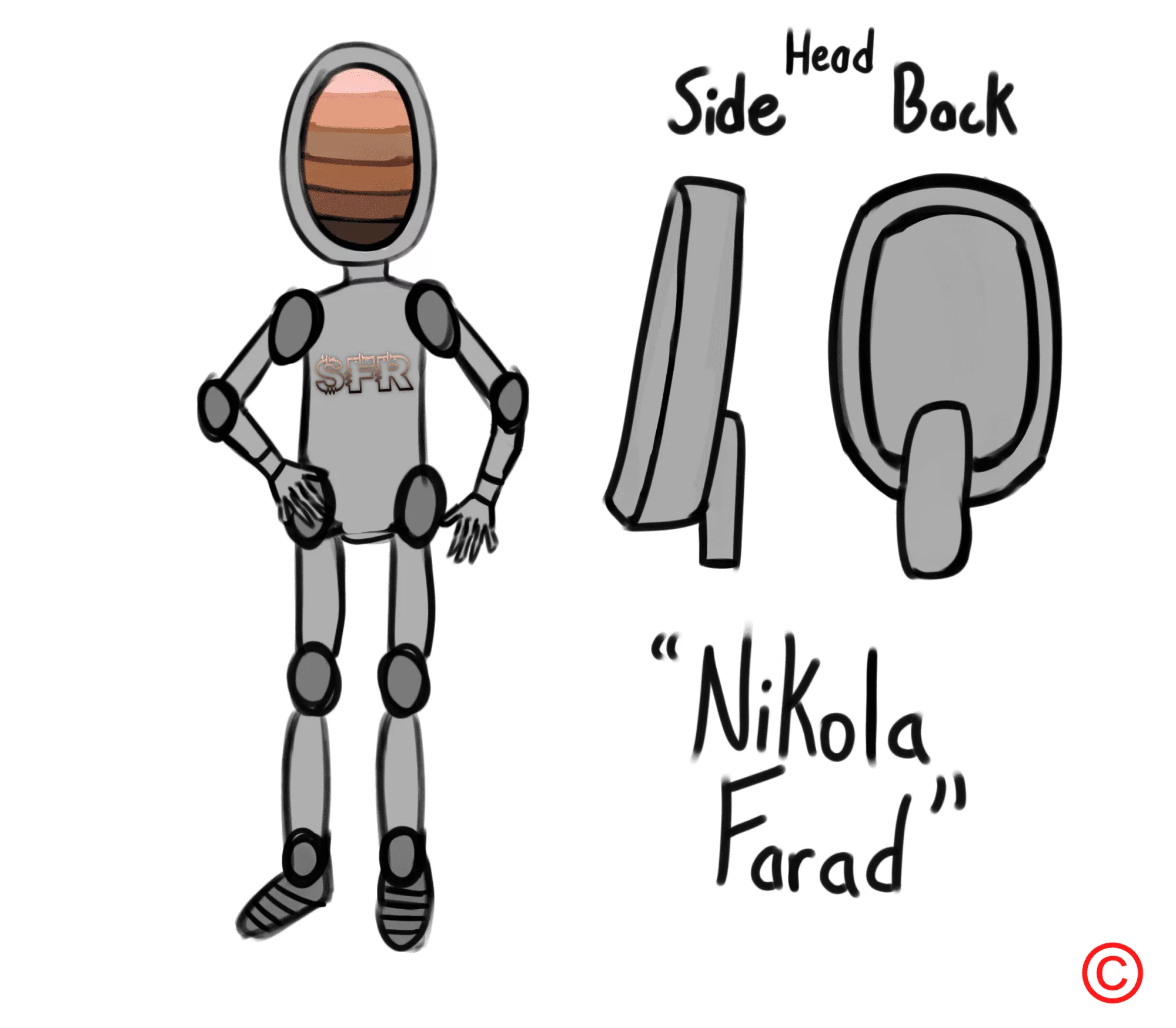 NIKOLA FARAD© Scientific Fact Roboto, Full Character